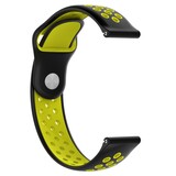Strap-it Bracelet montre 20mm sport - universel (noir/jaune)