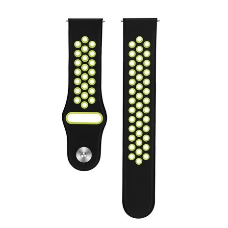 Strap-it Strap-it Bracelet montre 20mm sport - universel (noir/jaune)