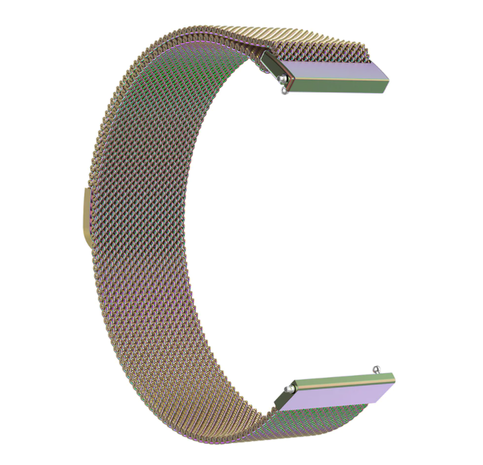 Strap-it Strap-it Bracelet montre 20mm milanais - universel (arc-en-ciel)