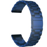 Strap-it Bracelet montre 20mm acier - universel (bleu)