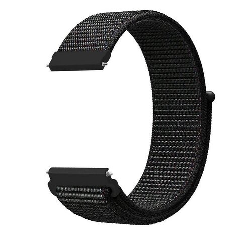 Strap-it Strap-it Bracelet montre 18mm nylon - universel (noir mix) Strap-it Strap-it Bracelet montre 18mm nylon - universel (noir mix)