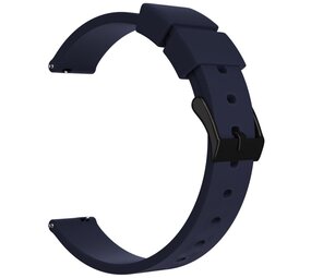 Strap-it Bracelet montre 14mm silicone de luxe - universel (bleu foncé)
