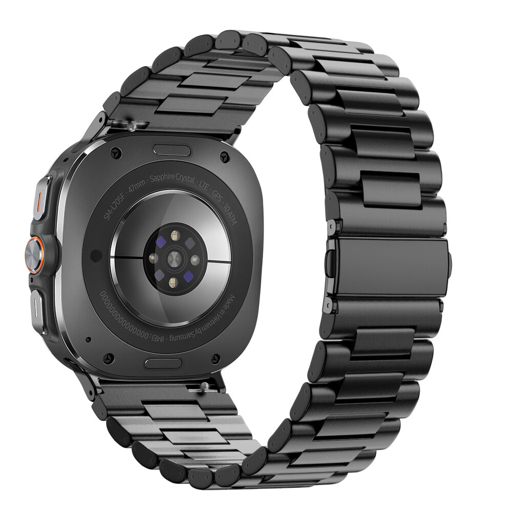 Bandz Bandz Bracelet à maillons en acier 'Deluxe' Samsung Galaxy Watch Ultra (noir) Bandz Bandz Bracelet à maillons en acier 'Deluxe' Samsung Galaxy Watch Ultra (noir)