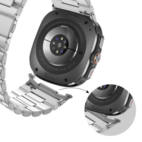 Bandz Bandz Bracelet à maillons en acier 'Deluxe' Samsung Galaxy Watch Ultra (argent)