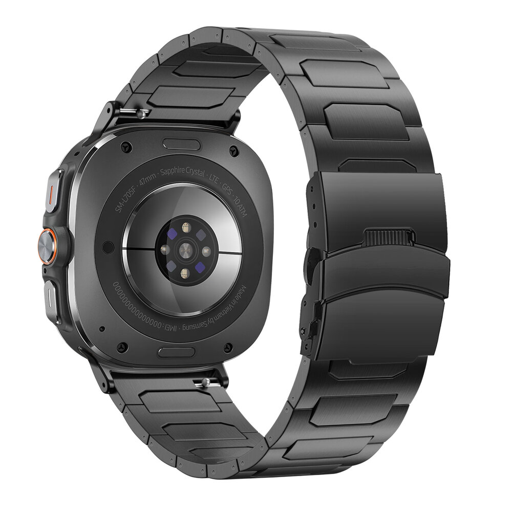 Bandz Bandz Bracelet titane Samsung Galaxy Watch Ultra 'Deluxe' (noir)