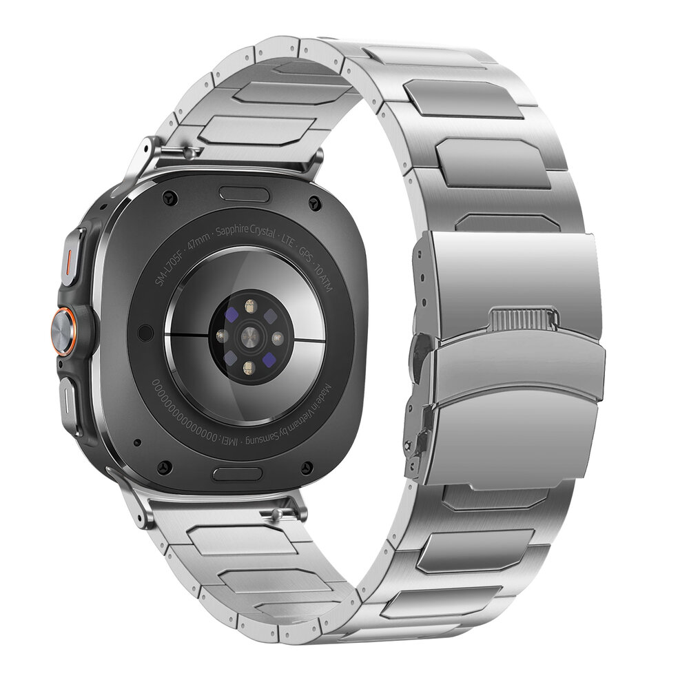 Bandz Bandz Bracelet titane Samsung Galaxy Watch Ultra 'Deluxe' (argent)