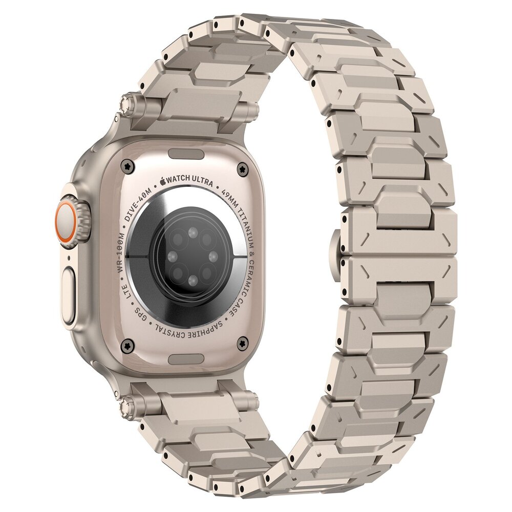 Strap-it Strap-it Bracelet acier luxe 'Explorer' Apple Watch (titane)