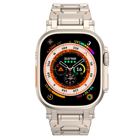 Strap-it Strap-it Bracelet acier luxe 'Explorer' Apple Watch (titane)