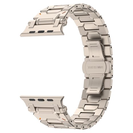 Strap-it Strap-it Bracelet acier luxe 'Explorer' Apple Watch (titane)