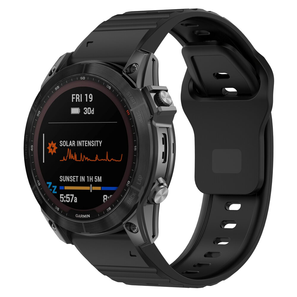 Strap-it Strap-it Bracelet silicone robuste Garmin Fenix 5 / 6 (noir)