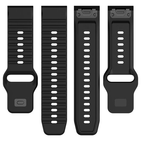Strap-it Strap-it Bracelet silicone robuste Garmin Fenix 7 (noir)