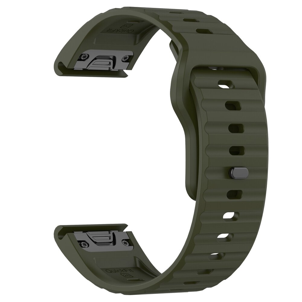Strap-it Strap-it Bracelet silicone robuste Garmin Forerunner 945 (vert armée)