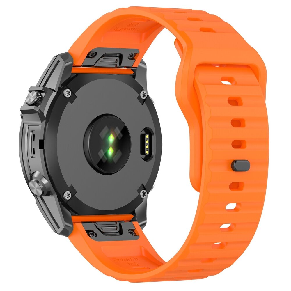 Strap-it Strap-it Bracelet silicone robuste Garmin Forerunner 965 (naranja)