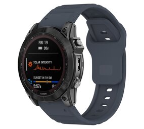 Strap-it Bracelet silicone robuste Garmin Fenix 3 (gris-bleu)