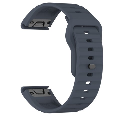 Strap-it Strap-it Bracelet silicone robuste Garmin Fenix 3 (gris-bleu)
