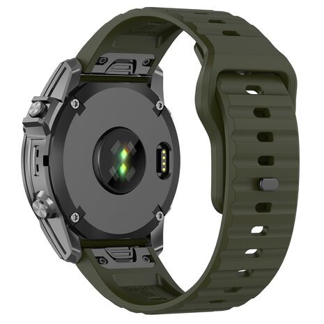 Strap-it Strap-it Bracelet silicone robuste Garmin Epix Pro (Gen 2) 51mm (vert armée)