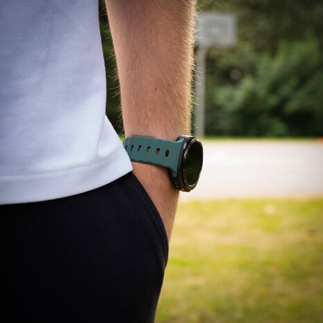 Strap-it Strap-it Bracelet silicone robuste Samsung Galaxy Watch Ultra (vert foncé)