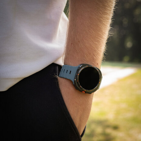 Strap-it Strap-it Bracelet silicone robuste Samsung Galaxy Watch Ultra (gris bleu)