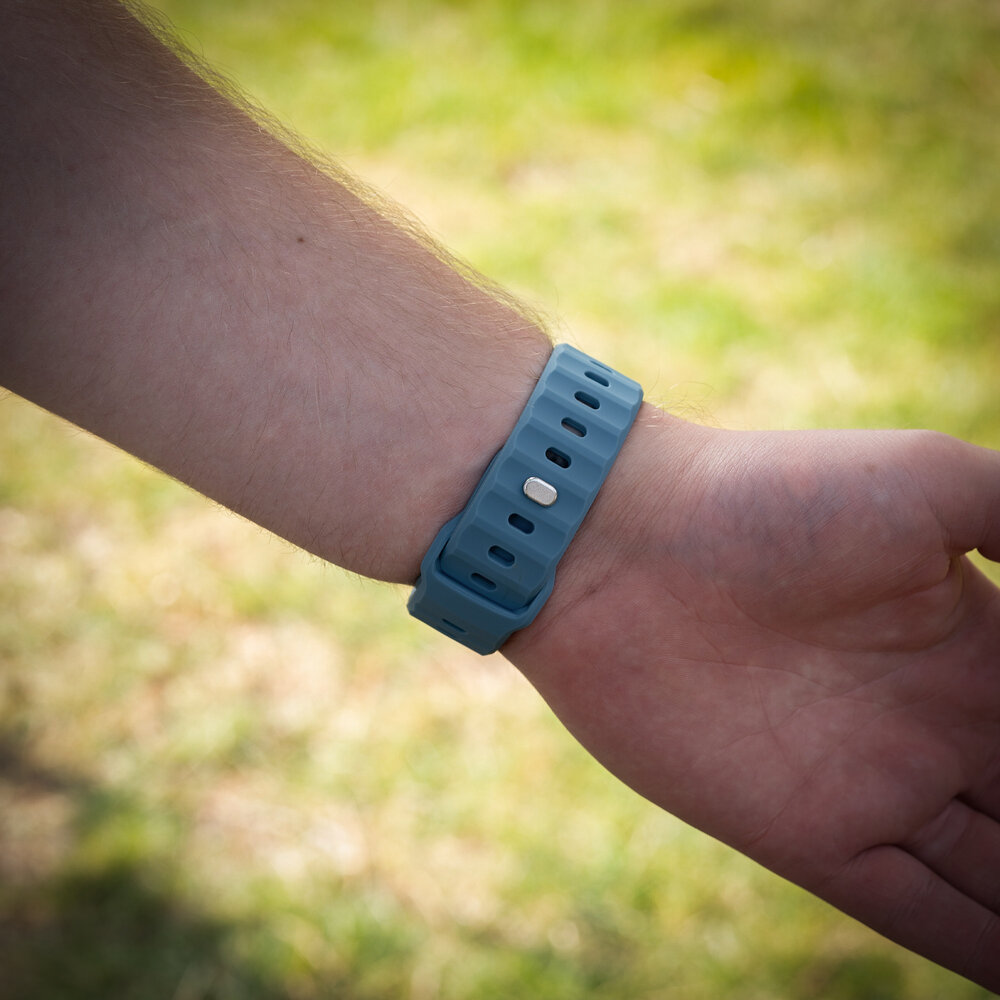 Strap-it Strap-it Bracelet silicone robuste Samsung Galaxy Watch Ultra (gris bleu)