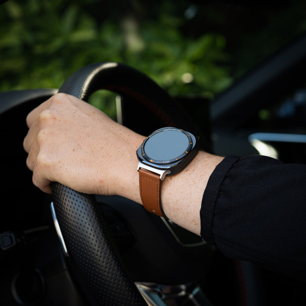 Strap-it Strap-it Bracelet cuir Samsung Galaxy Watch Ultra (brun)