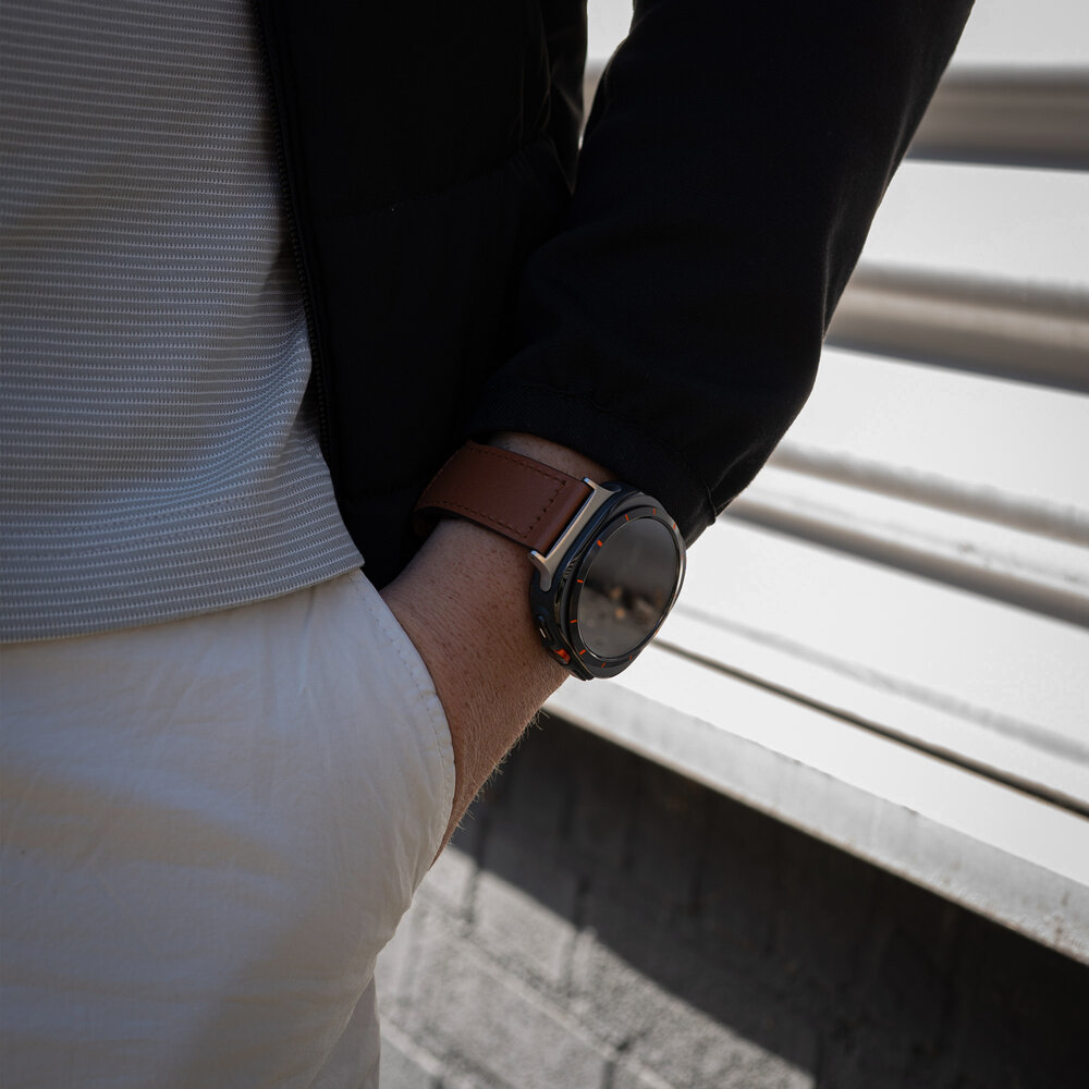 Strap-it Strap-it Bracelet cuir Samsung Galaxy Watch Ultra (brun)