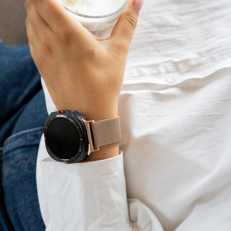 Strap-it Strap-it Bracelet milanais Samsung Galaxy Watch Ultra (or rose)