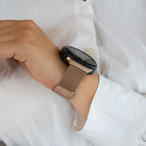 Strap-it Strap-it Bracelet milanais Samsung Galaxy Watch Ultra (or rose)