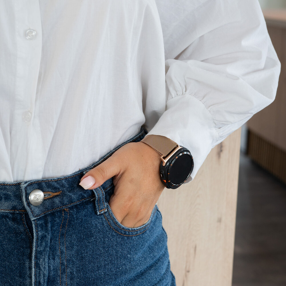 Strap-it Strap-it Bracelet milanais Samsung Galaxy Watch Ultra (or rose)