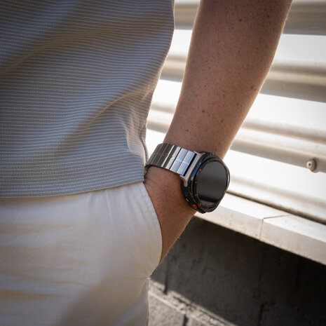 Strap-it Strap-it Bracelet métal de luxe Samsung Galaxy Watch Ultra (argent)