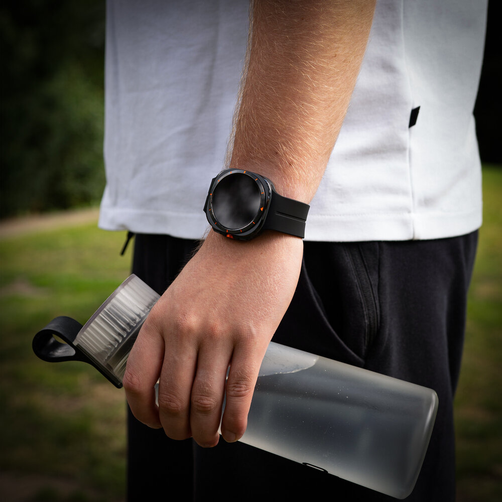 Strap-it Strap-it Bracelet sport avec D-buckle Samsung Galaxy Watch Ultra (noir)