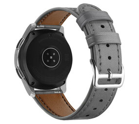 Strap-it Bracelet montre 22mm cuir - universel (grijs)