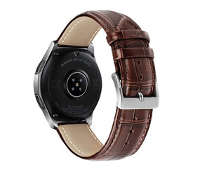 Strap-it Bracelet montre 20mm cuir "Crocodile" - universel (brun)