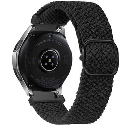 Strap-it Bracelet montre 22mm nylon tissé - universel (noir)