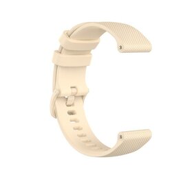 Strap-it Bracelet montre 20mm silicone de luxe - universel (beige)