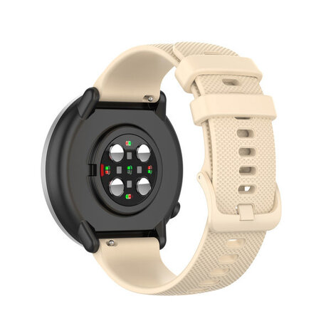 Strap-it Strap-it Bracelet montre 20mm silicone de luxe - universel (beige)