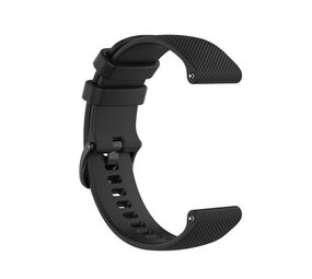 Strap-it Bracelet montre 22mm silicone de luxe - universel (noir)