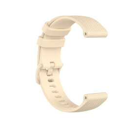 Strap-it Bracelet montre 22mm silicone de luxe - universel (beige)