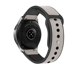 Strap-it Bracelet montre 22mm cuir hybride - universel (blanc)