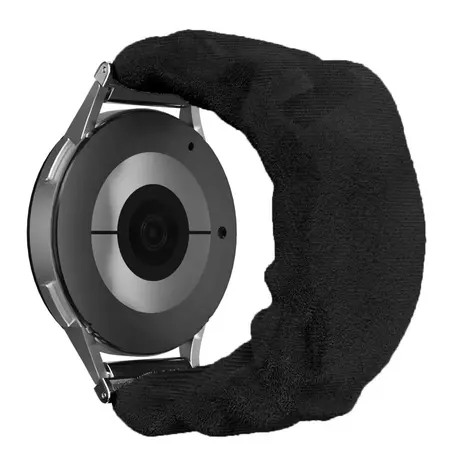 Strap-it Strap-it Bracelet montre 20mm scrunchie - universel (noir)