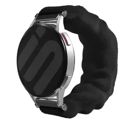 Strap-it Bracelet montre 20mm scrunchie - universel (noir)