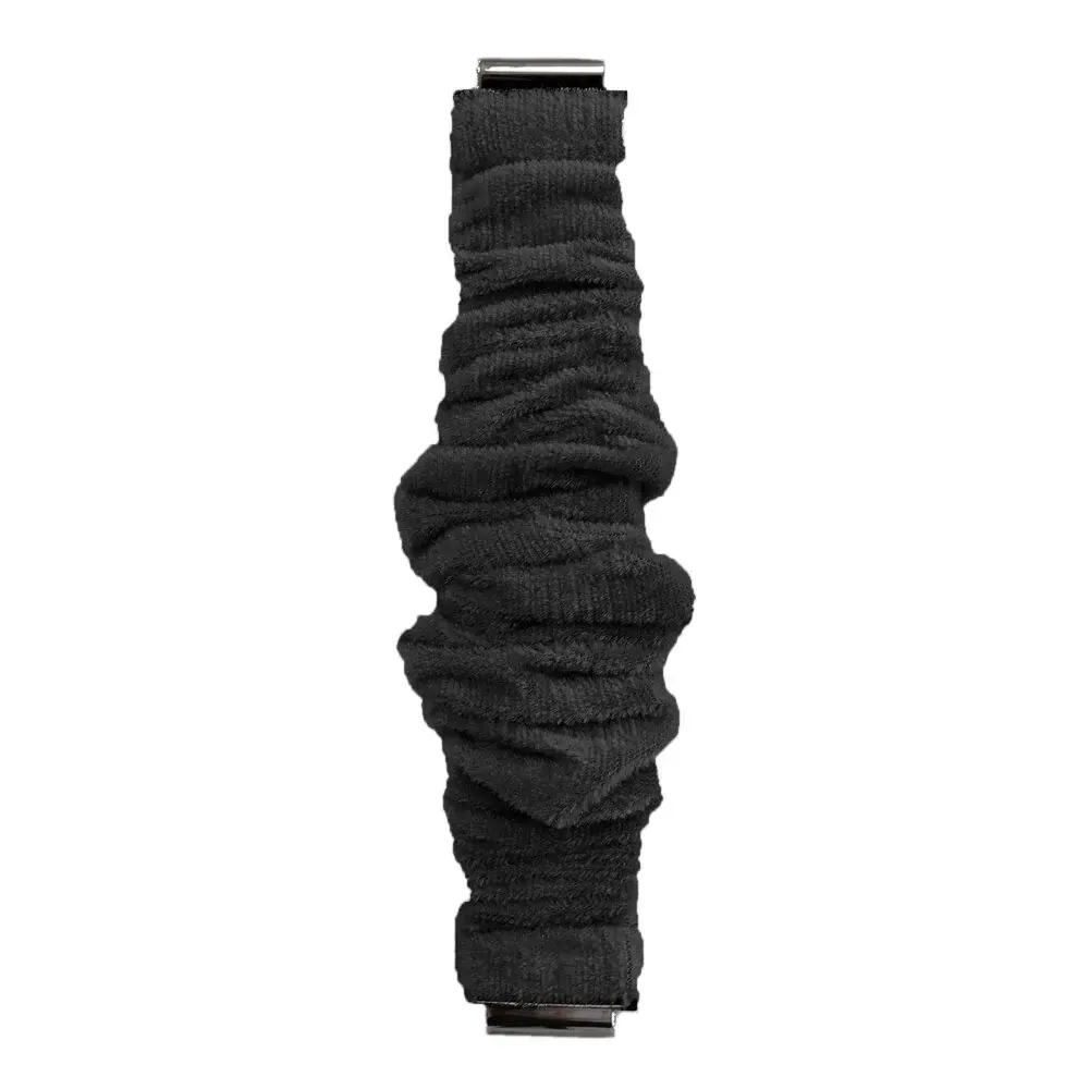 Strap-it Strap-it Bracelet montre 20mm scrunchie - universel (noir)
