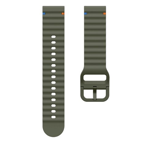 Strap-it Strap-it Bracelet Wave Samsung Galaxy Watch 3 45mm (vert armée)