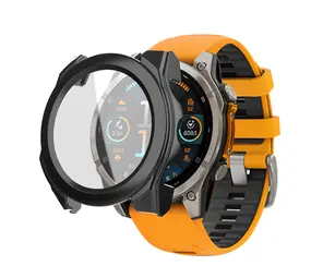 Strap-it Coque rígide avec verre Garmin Fenix 8 - 47mm (noir)