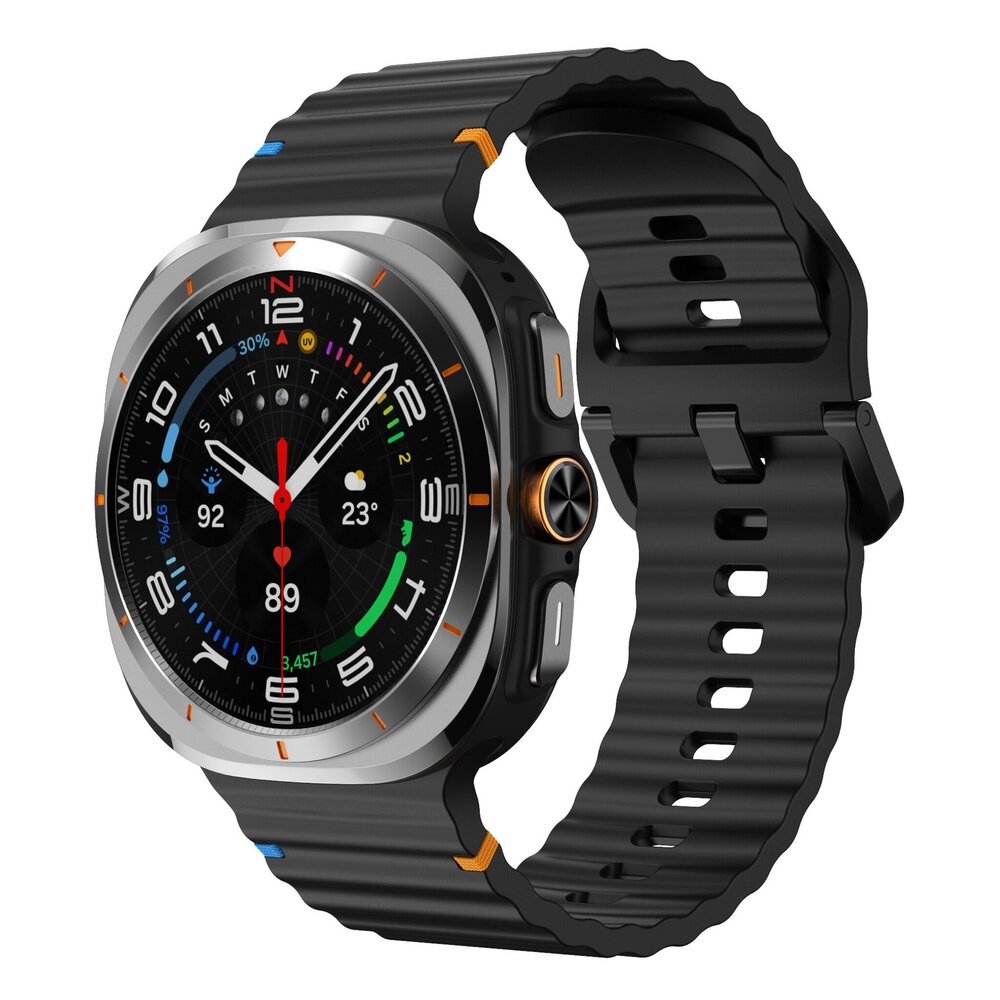 Strap-it Strap-it Bracelet Silicone wave Samsung Galaxy Watch Ultra (noir)