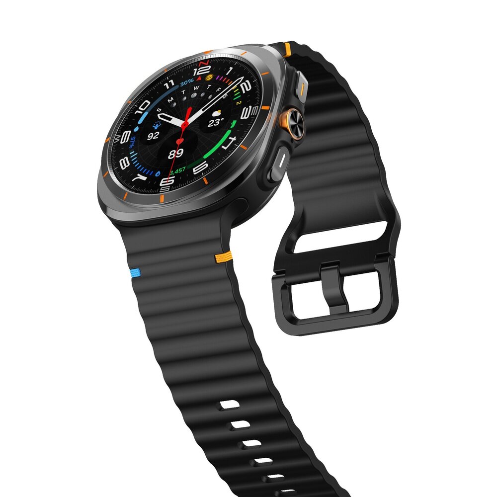 Strap-it Strap-it Bracelet Silicone wave Samsung Galaxy Watch Ultra (noir)