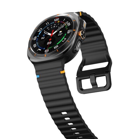 Strap-it Strap-it Bracelet Silicone wave Samsung Galaxy Watch Ultra (noir)
