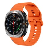 Strap-it Bracelet Silicone wave Samsung Galaxy Watch Ultra (orange)