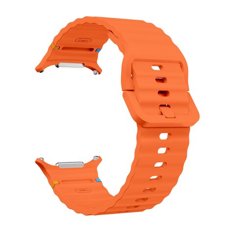 Strap-it Strap-it Bracelet Silicone wave Samsung Galaxy Watch Ultra (orange)