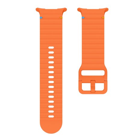 Strap-it Strap-it Bracelet Silicone wave Samsung Galaxy Watch Ultra (orange)