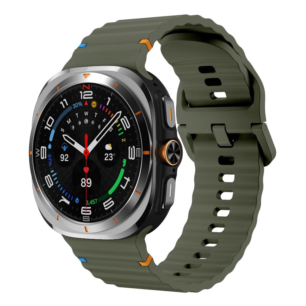 Strap-it Strap-it Bracelet Silicone wave Samsung Galaxy Watch Ultra (vert)